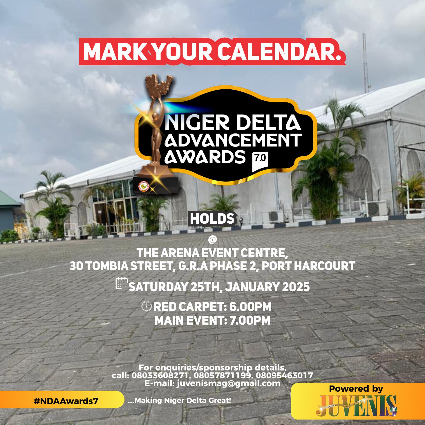 Mark Your Calendar! Get Your Tickets! Niger Delta Advancement Awards 7.0 Holds January 25th, 2025 in Port Harcourt